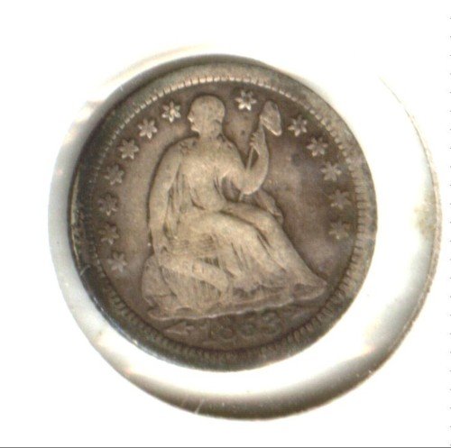1853O (F) SEATED LIBERTY HALF DIME (M08) SILVER ARROWS