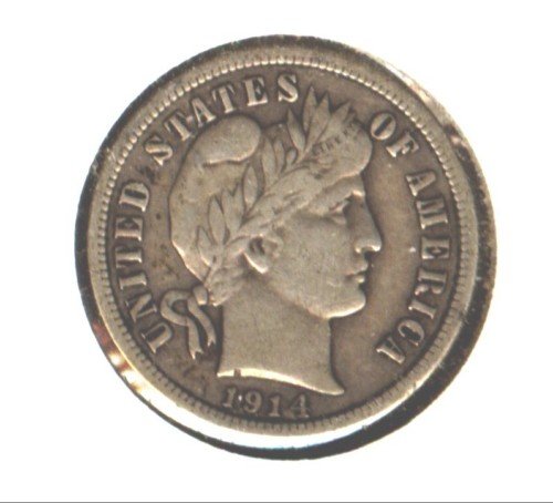 1914 (XF) BARBER DIME (M08) SILVER