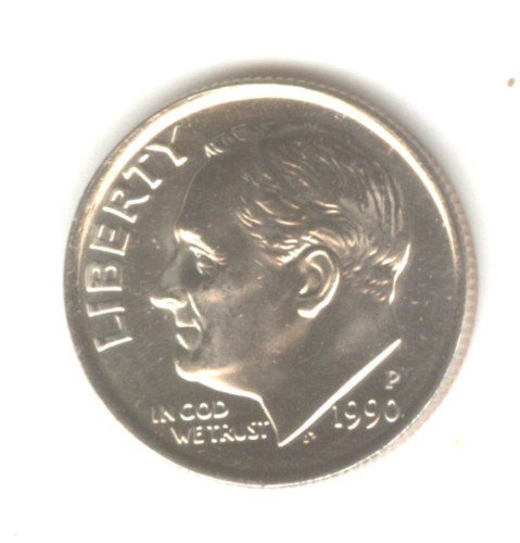 1990P (CHOICE BU) ROOSEVELT DIME (EB1488)