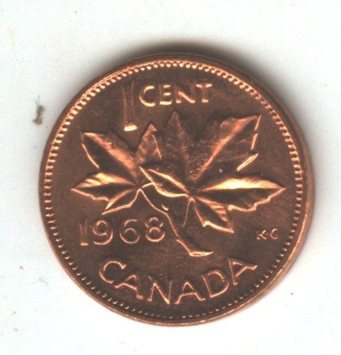 1968 Choice BU Canada Penny 1 Cent (EB1481)