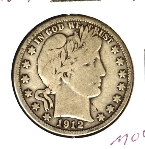 1912S (F) BARBER HALF DOLLAR (M09)