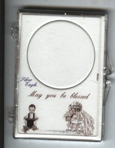 SILVER EAGLE PLASTIC DISPLAY CASE MAY YOU DAY BE BLESSD