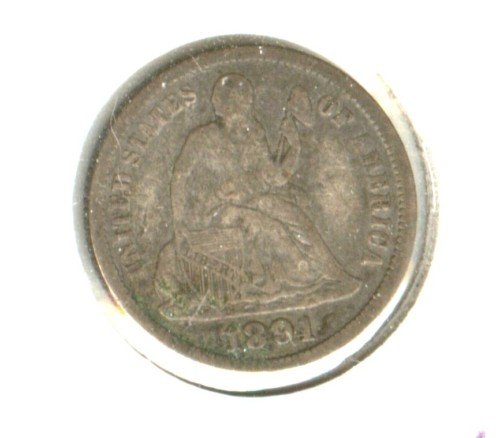 1891O (VF) SEATED LIBERTY DIME (M11)
