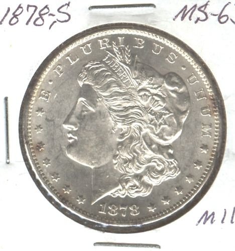 1878S (BU+) MORGAN DOLLAR (M11) SILVER