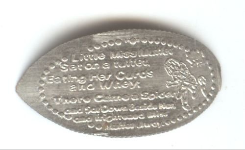 ELONGATED DIME TOKEN (LITTLE MISS MUFFET) EB1371