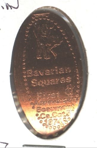 ELONGATED PENNY TOKEN(BAVARIAN SQUARES) EB1096