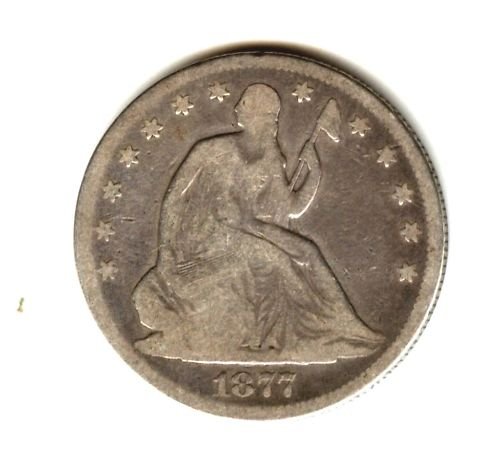 1877 (VG) SEATED LIBERTY HALF DOLLAR (W133) SILVER