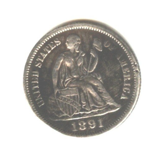 1891 (XF) SEATED LIBERTY DIME (W132)