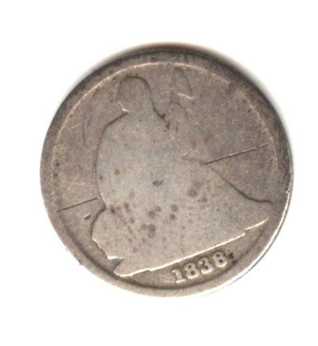 1838O (AG) SEATED LIBERTY DIME (W124) KEY DATE