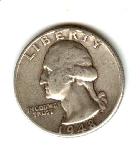 1948D (VF) WASHINGTON QUARTER (W117) SILVER