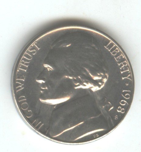 1968S (BU) PROOF JEFFERSON NICKEL (EB1267)