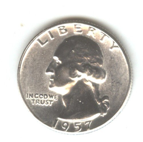 1957 (BU) WASHINGTON QUARTER (W106) SILVER