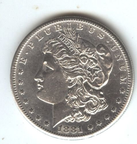 1881S (AU+) MORGAN DOLLAR (EB1454) SILVER