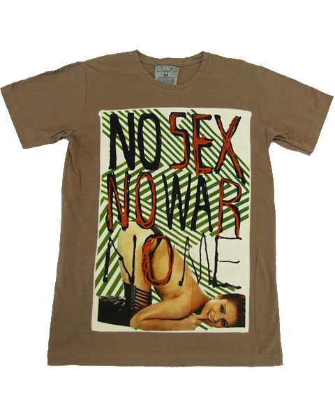 T-shirt SP12 M No Sex No War NOME Funky Punk Rock Tee