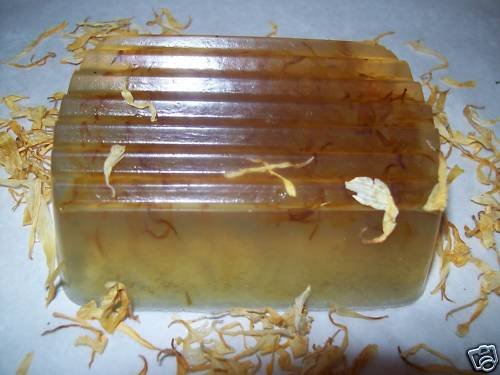 Handmade Soap~with Calendula Flowers~LAVENDER BERGAMOT~