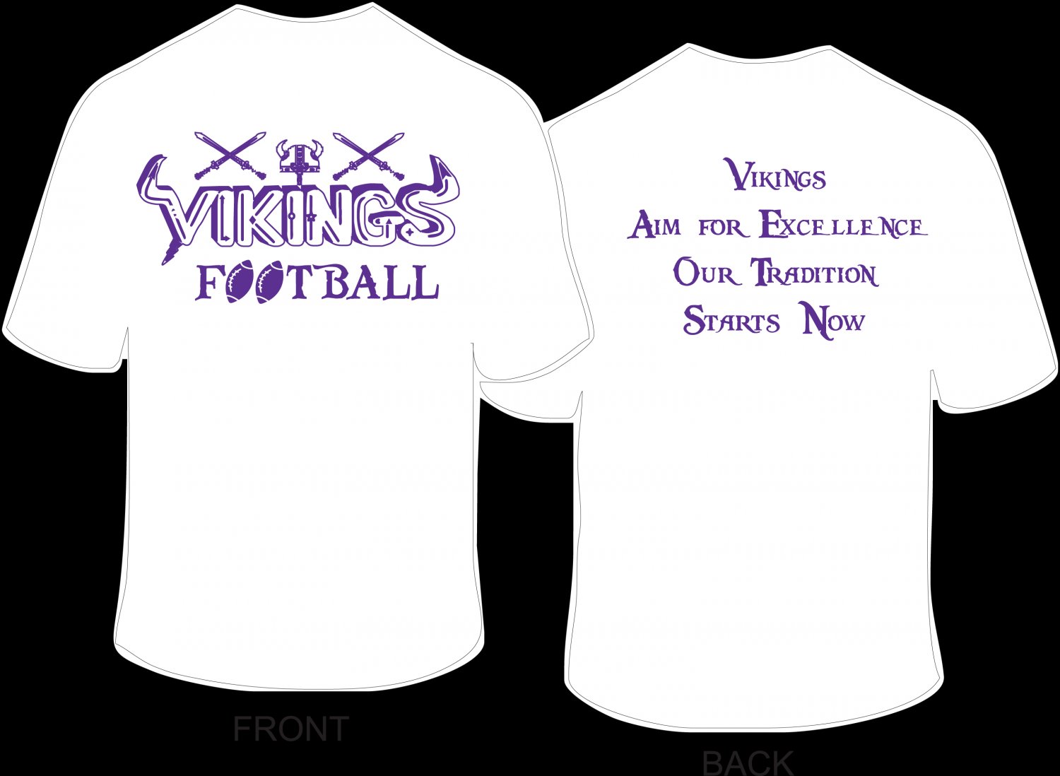 Vikings Name T-Shirt (Child: M, L, XL; Adult: S, M, L, XL)