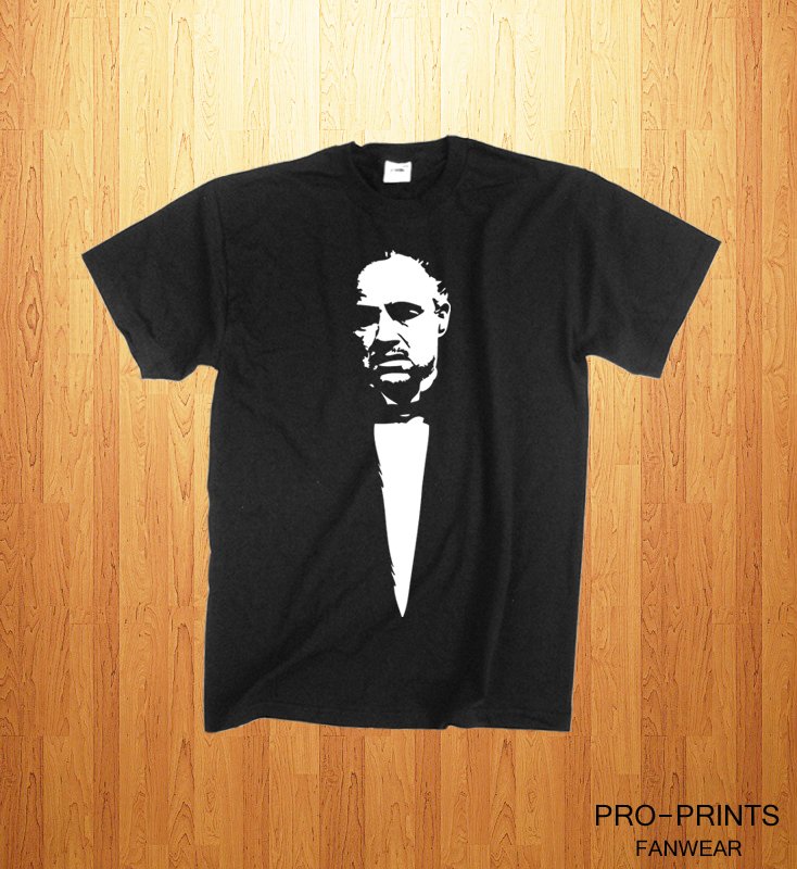T SHIRT GODFATHER BRANDO PACINO S-XXL CUSTOM COLORS FREE SHIPPING WORLDWIDE