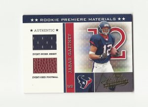 Jabar Gaffney 2002 Absolute Memorabilia JERSEY Rookie #211 Houston Texans/Washington Redskins