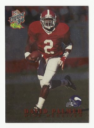 David Palmer 1994 Classic NFL Draft Rookie Card #16 Minnesota Vikings