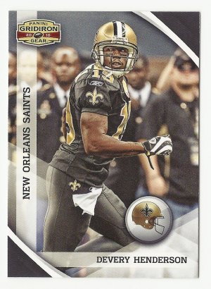 Devery Henderson 2010 Panini Gridiron Gear Card #90 New Orleans Saints