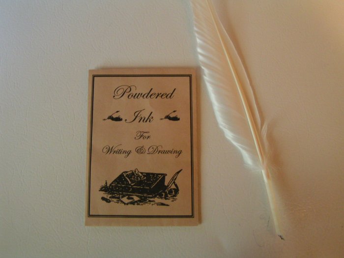 POWDERED INK with FREE FEATHER QUILL - FREE SHIPPING