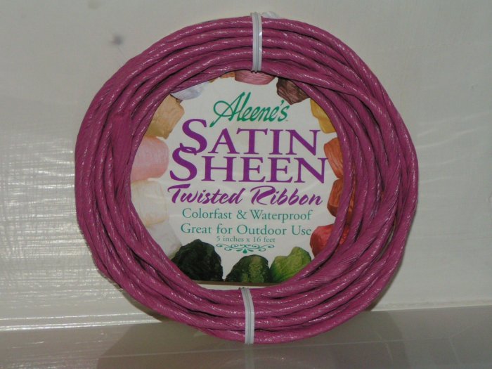 SATIN SHEEN TWISTED RIBBON, ROSE COLOR - FREE SHIPPING