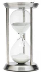 Hourglass 13 Inch 60 Minute Stainless Steel Finished Hourglass