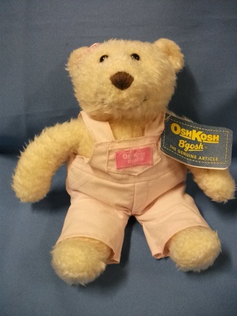 OshKosh B'gosh Coverall Bear - Pink Girl 10" Eden Toys