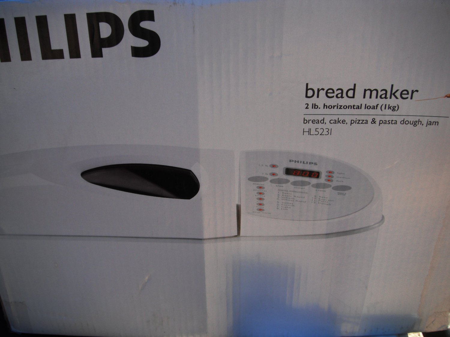 Philips Bread Maker 2 LB Horizontal Loaf HL5231