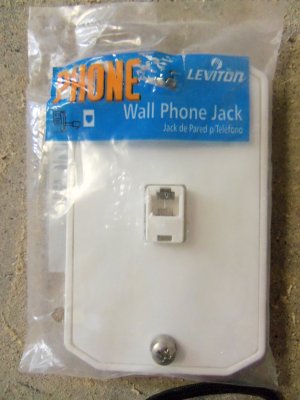 Leviton Wall Phone Jacks Lot of 3 - White