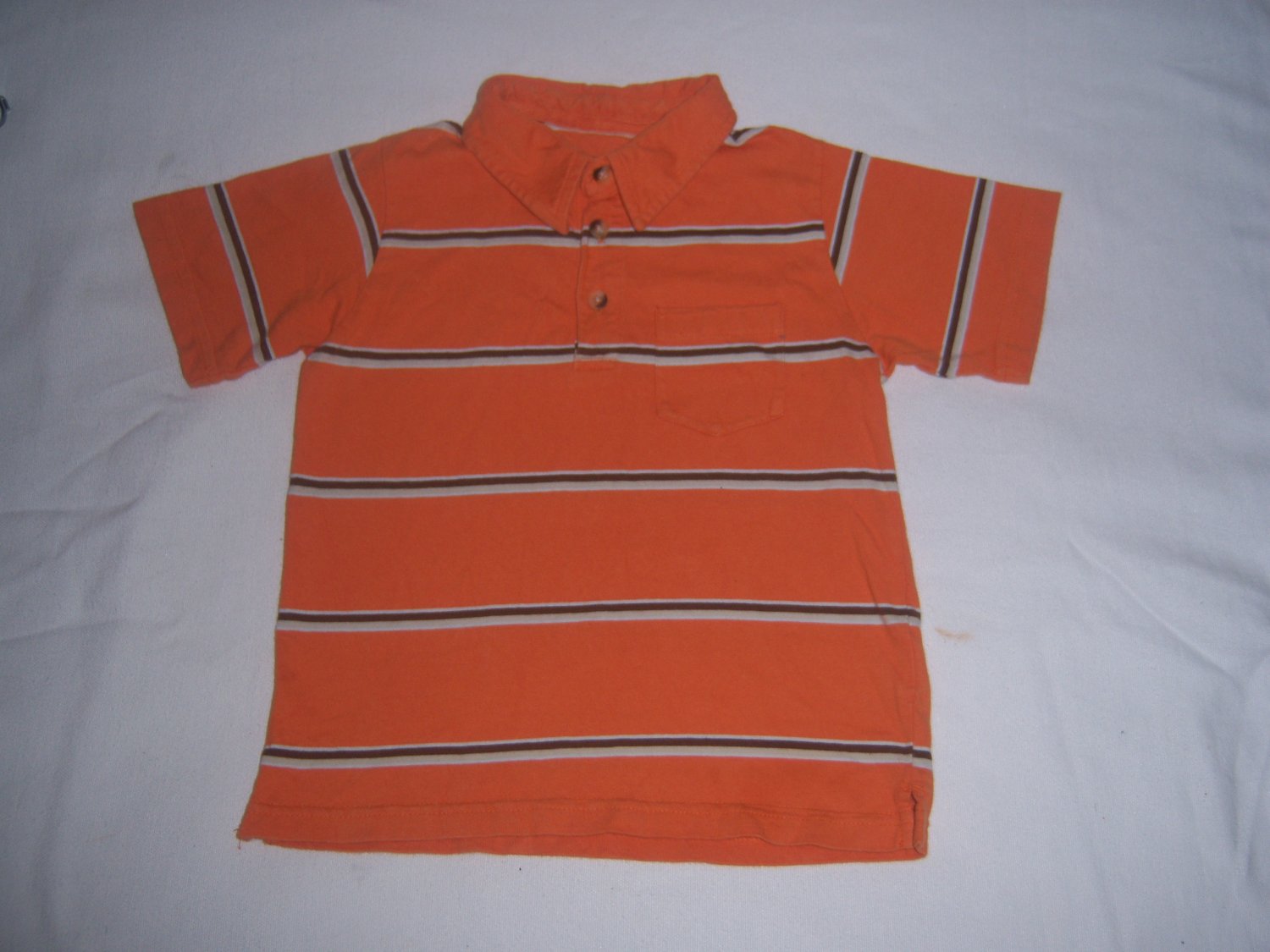 Faded Glory Toddler Boy's Polo-Style Orange Shirt Size 4T