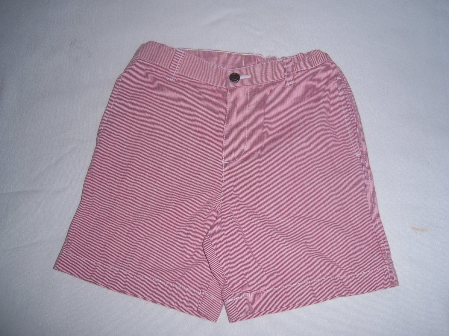 J Khaki Little Boy's Red & White Striped Shorts Size 7
