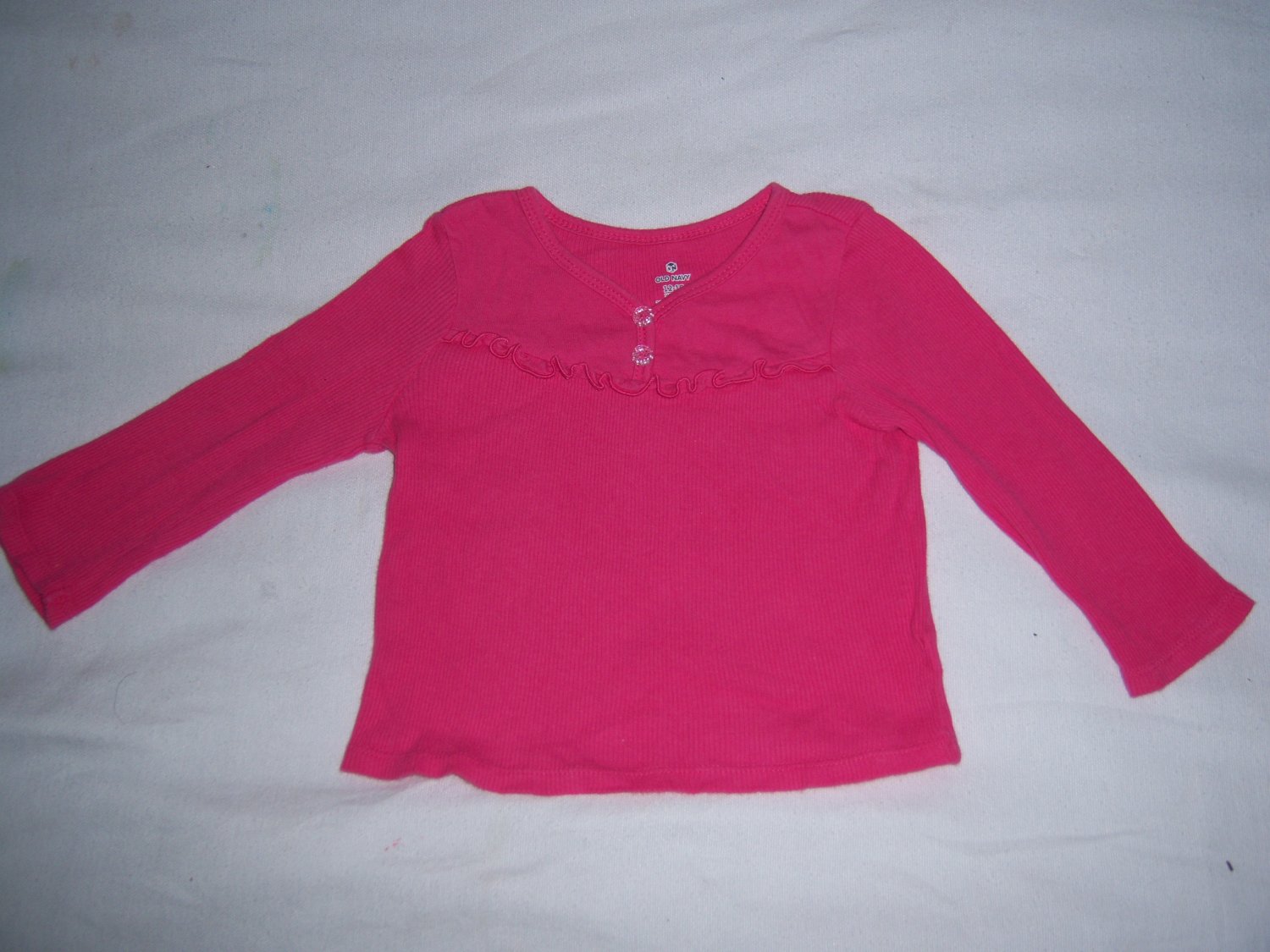 OLD NAVY INFANT BABY GIRLS PINK LONG SLEEVE TOP 12-18 M