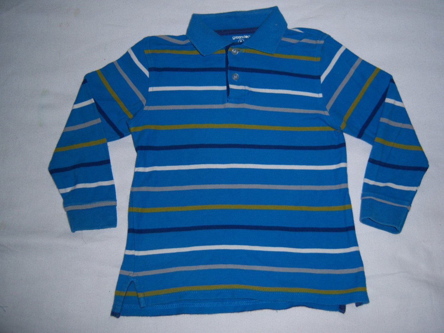GREENDOG LITTLE BOYS BLUE STRIPED SHIRT SIZE 5