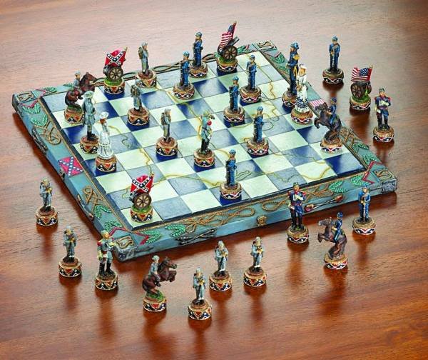 Civil war chess set