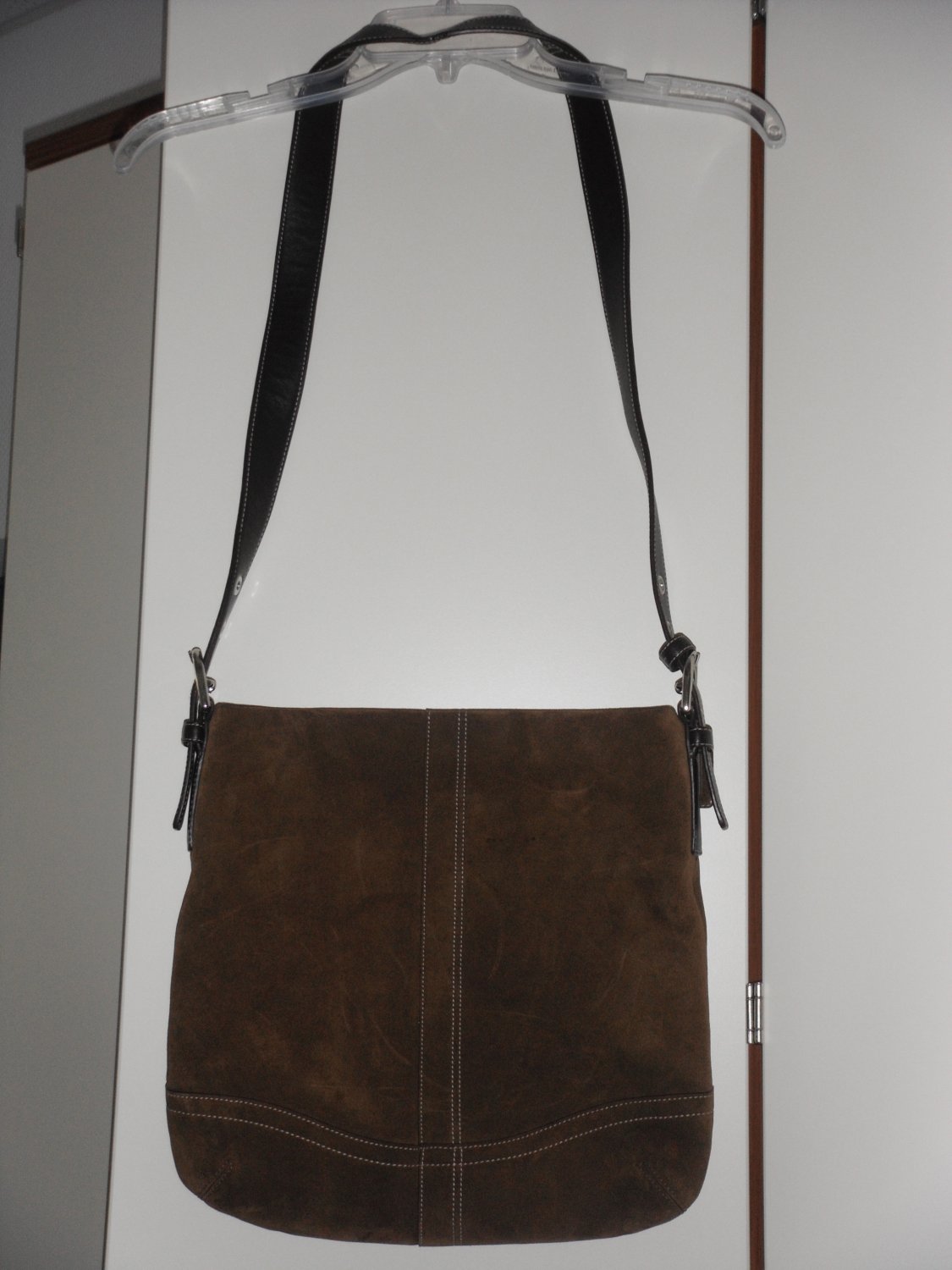 Brown Suede Coach Satchel