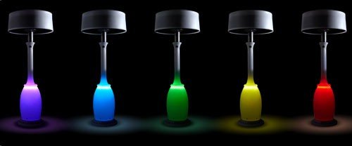Neon outdoor lamps.