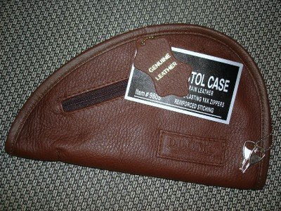 Leather Gun Pistol Concealment Storage Case with Lock and Keys for GLOCK 26 + MORE