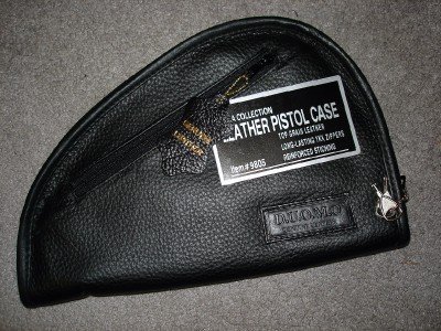 Leather Gun Pistol Concealment Storage Case with Lock and Keys for SPRINGFIELD XD + MORE