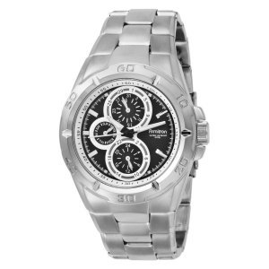 Closeout Armitron Men's 204559BKSV Silver-Tone Stainless Steel Multi-Function Dress Watch