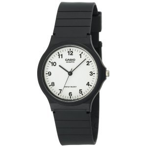 Casio Men's MQ24-7B Analog Black Resin Strap Watch