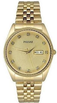 Pulsar by Seiko Men's Gold R*lex Style Dress Watch (PXH286)
