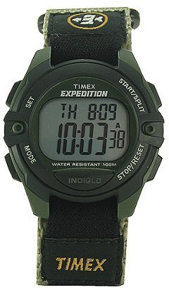 Closeout Timex Mens Expedition Indiglo Chrono / Strap H40950