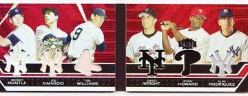 2008-Topps Dble Combo-Mantle, Rodriquez, Dimaggio, Howard, Williams,Wright