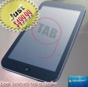 10" windows 7 gTAB slate pc tablet wifi hp 320gb 2gb ram 1.66ghz 500