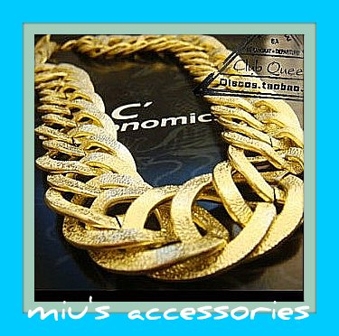 Miu's Exaggerate Antique Style Golden Chain Long Necklace (mis.1)