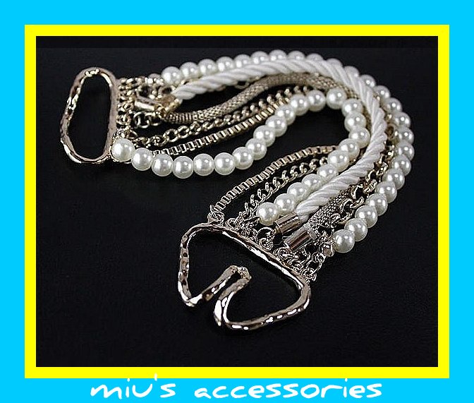 Miu's Fashionable Faux Pearl Multi Strand Bracelet (mis.12)