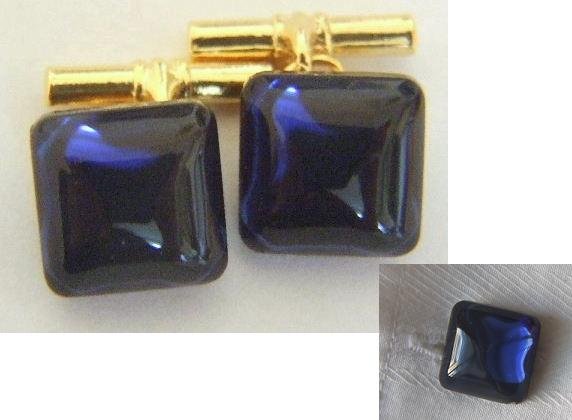 Vintage Montana Blue Glass Cufflinks