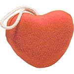 Terry Cloth Red Heart Sponge Red