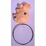 Towel Ring Pig